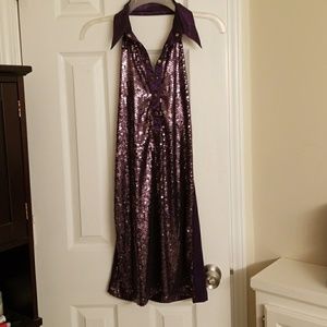 Purple sequin dress